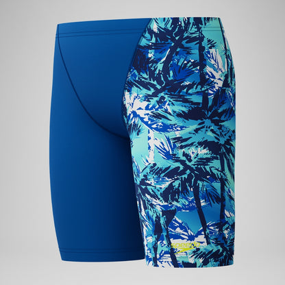Speedo Boys' Printed V-Cut Jammer Blue