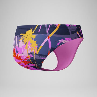 Speedo Boys' Club Training 6.5cm Printed Brief Black/Pink