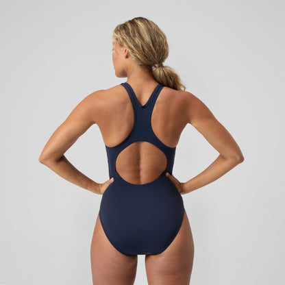 Speedo Digital Printed Medalist Swimsuit Blue/Pink