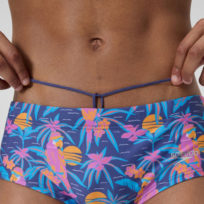 Speedo Club Training 13.5cm Printed Brief Navy/Pink