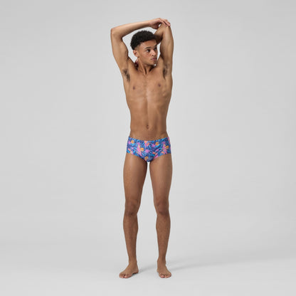 Speedo Club Training 13.5cm Printed Brief Navy/Pink
