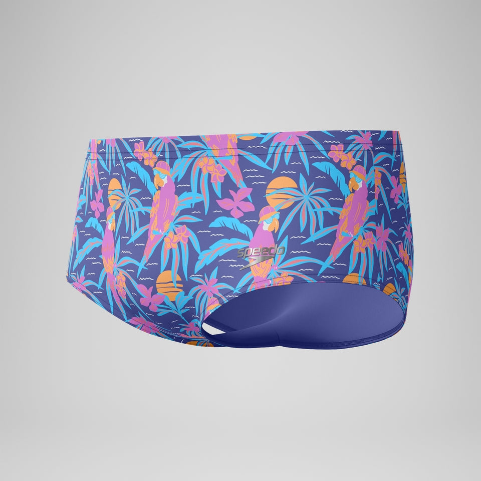 Speedo Club Training 13.5cm Printed Brief Navy/Pink