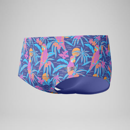 Speedo Club Training 13.5cm Printed Brief Navy/Pink