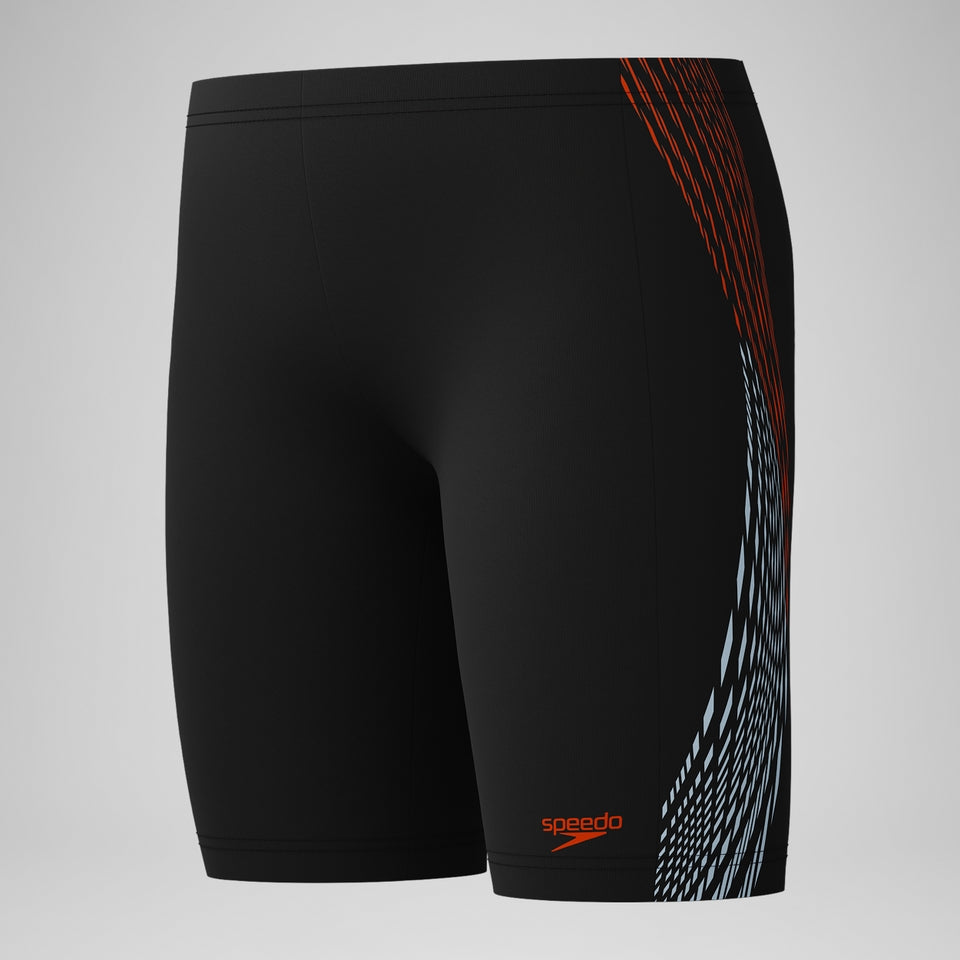 Speedo Boys' Plastisol Placement Jammer Black/Red