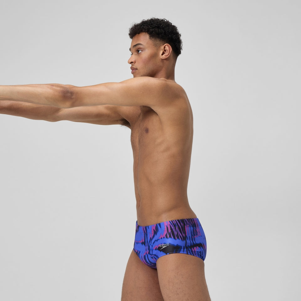 Speedo Club Training 13.5cm Printed Brief Blue/Pink