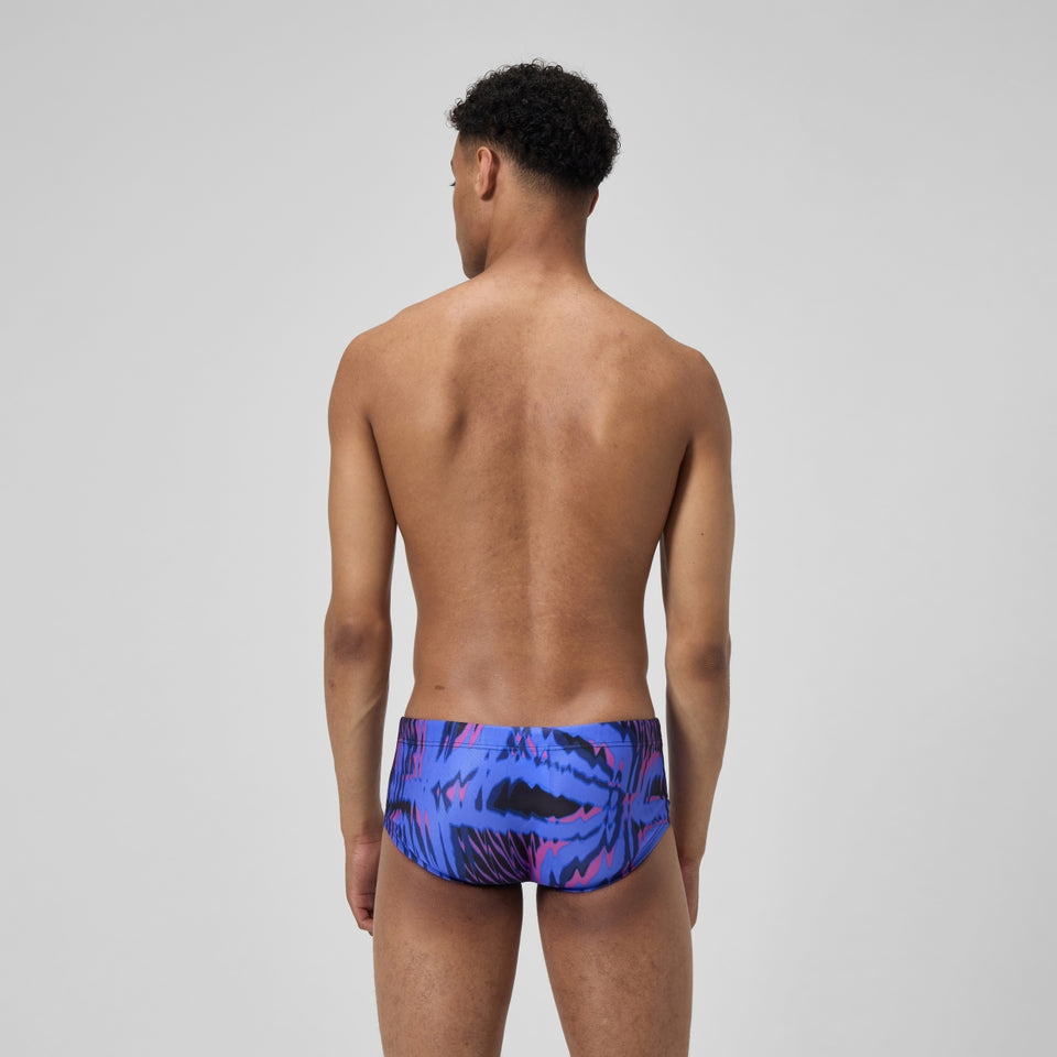 Speedo Club Training 13.5cm Printed Brief Blue/Pink