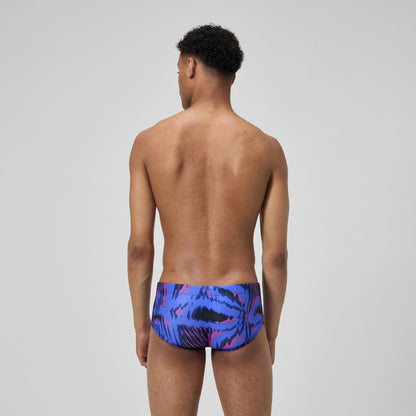 Speedo Club Training 13.5cm Printed Brief Blue/Pink