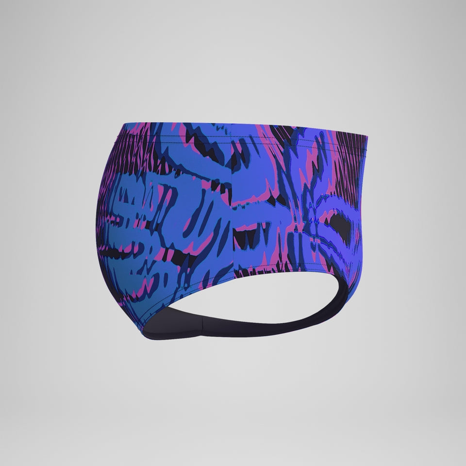 Speedo Club Training 13.5cm Printed Brief Blue/Pink