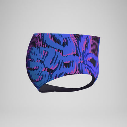 Speedo Club Training 13.5cm Printed Brief Blue/Pink