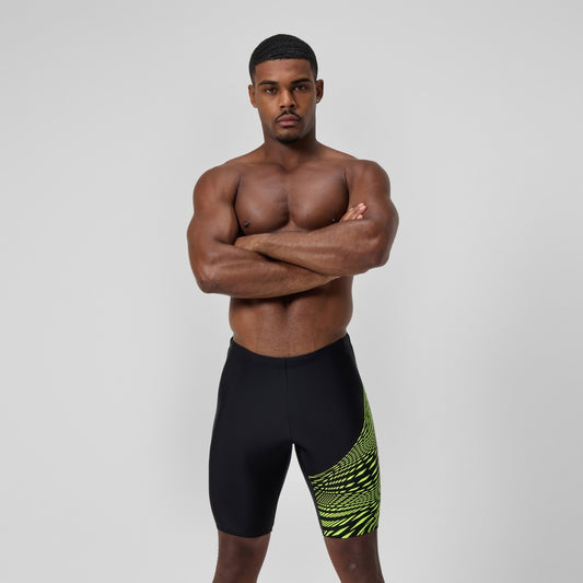 Speedo Medley Logo Jammer Black/Yellow
