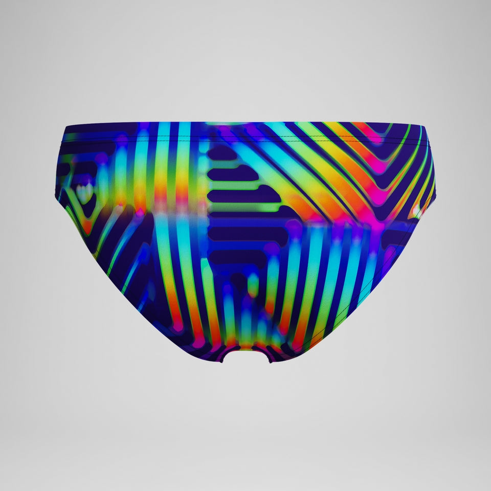Speedo Club Training 8cm Printed Brief Navy/Green