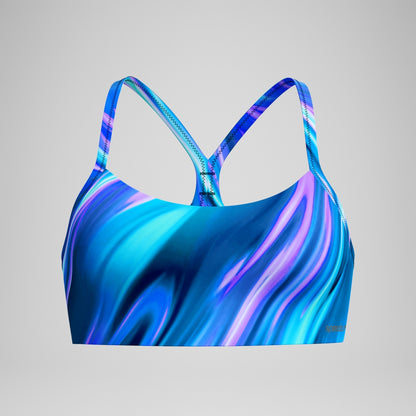 Speedo Printed Bikini Top Blue/Teal