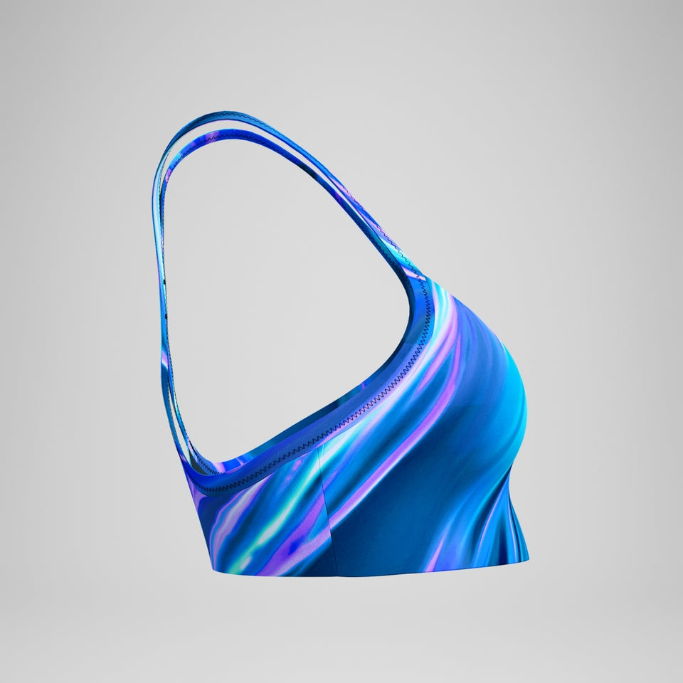 Speedo Printed Bikini Top Blue/Teal