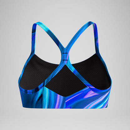Speedo Printed Bikini Top Blue/Teal