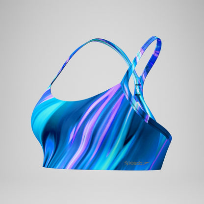 Speedo Printed Bikini Top Blue/Teal