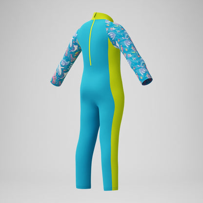 Speedo Boys' Learn to Swim Printed Blue/Yellow