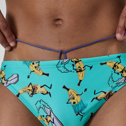 Speedo Club Training 5cm Printed Brief Turquoise