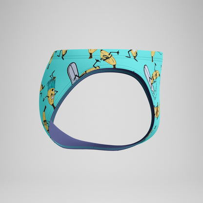 Speedo Club Training 5cm Printed Brief Turquoise