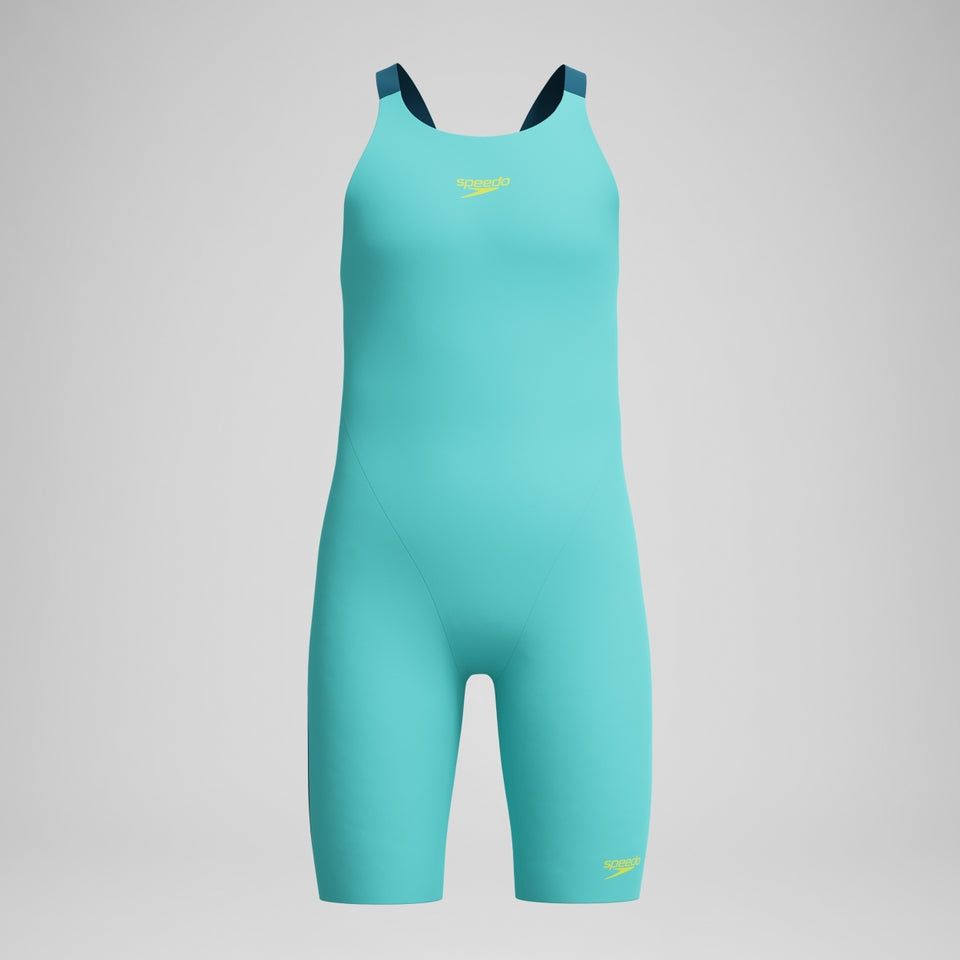 Speedo Girls' Fastskin Endurance+ Max Openback Kneeskin Turquoise