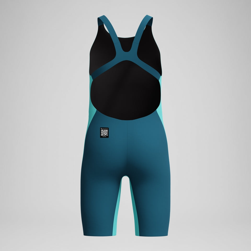 Speedo Girls' Fastskin Endurance+ Max Openback Kneeskin Turquoise