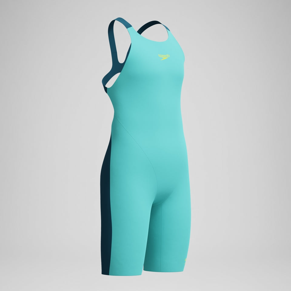 Speedo Girls' Fastskin Endurance+ Max Openback Kneeskin Turquoise