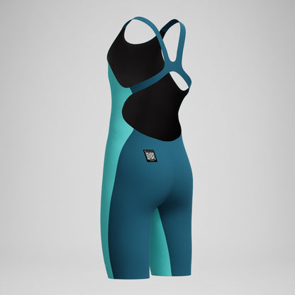 Speedo Girls' Fastskin Endurance+ Max Openback Kneeskin Turquoise