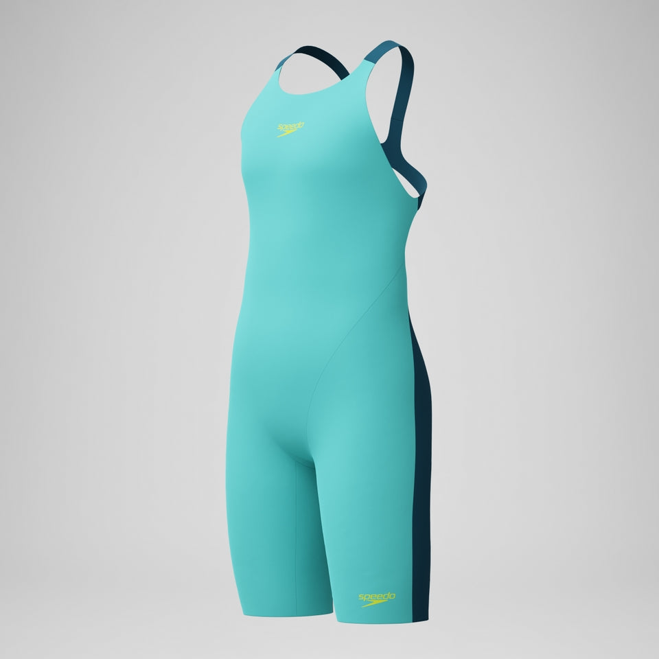 Speedo Girls' Fastskin Endurance+ Max Openback Kneeskin Turquoise