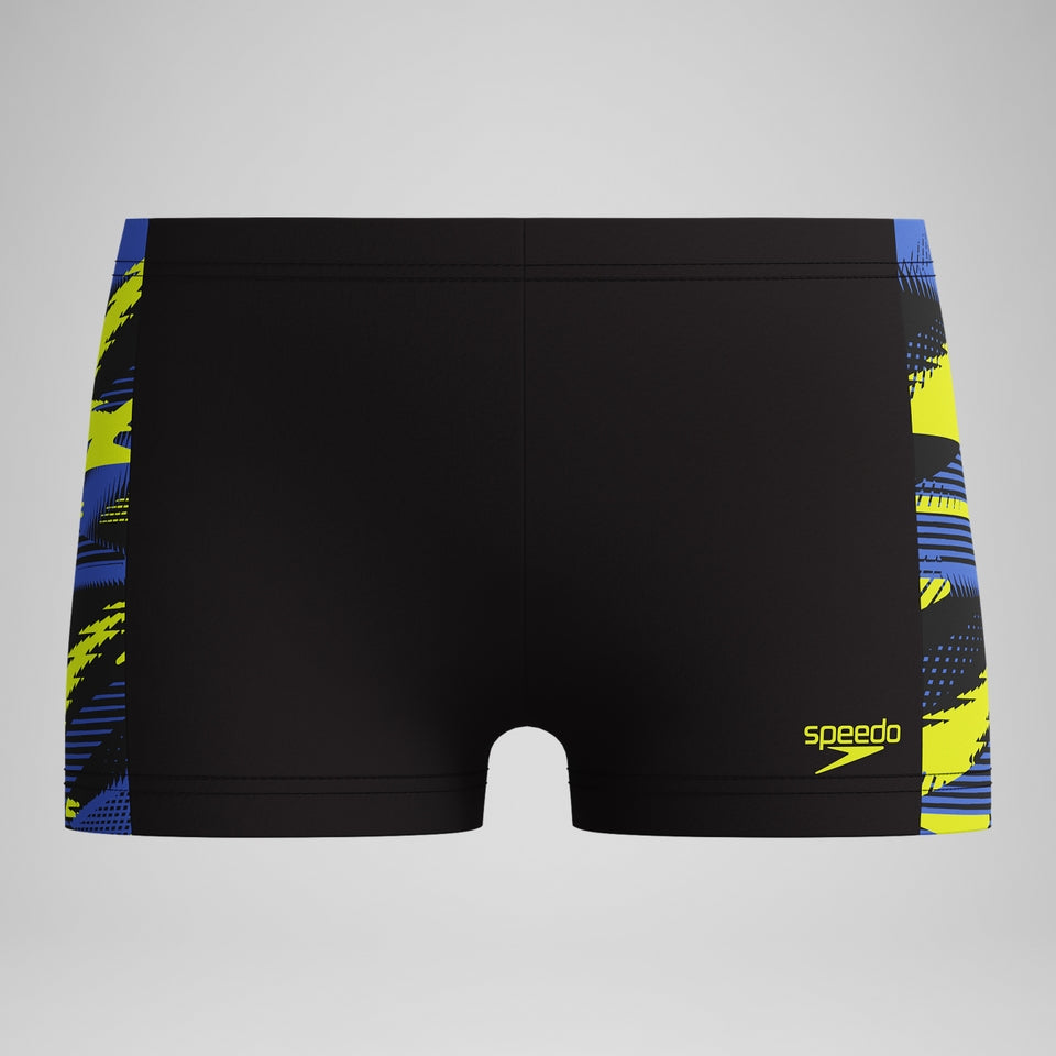 Speedo Boys' HyperBoom Panel Aquashort Black/Yellow