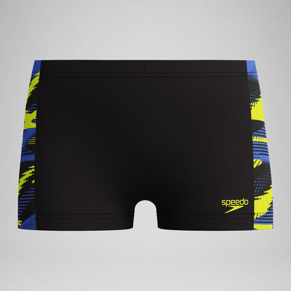 Speedo Boys' HyperBoom Panel Aquashort Black/Yellow