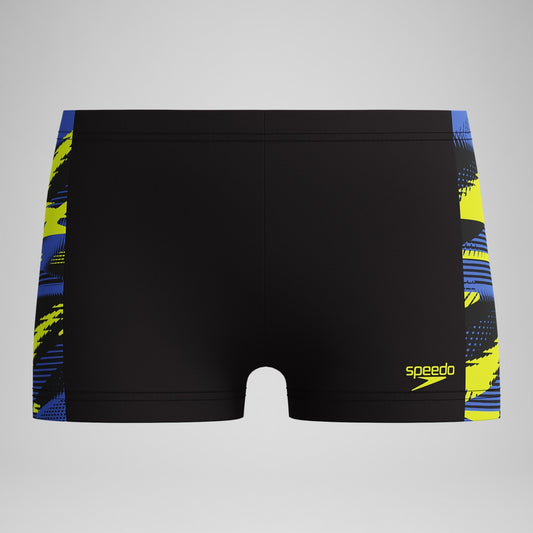 Speedo Boys' HyperBoom Panel Aquashort Black/Yellow