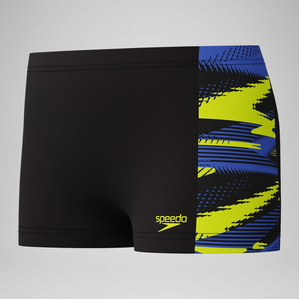 Speedo Boys' HyperBoom Panel Aquashort Black/Yellow