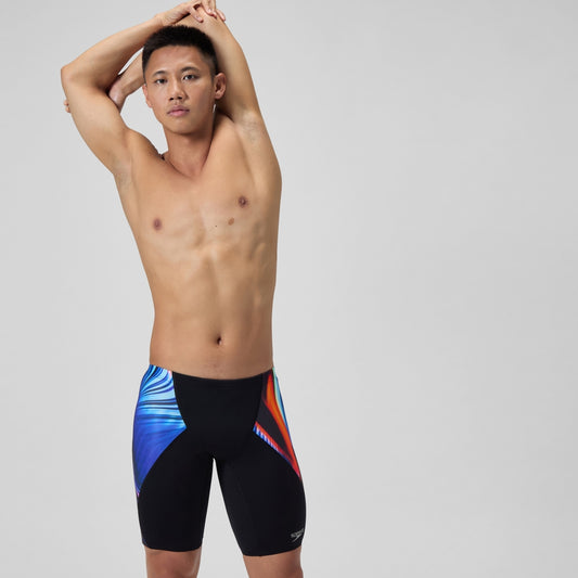 Speedo Club Training Printed V-Cut Jammer Navy/Red