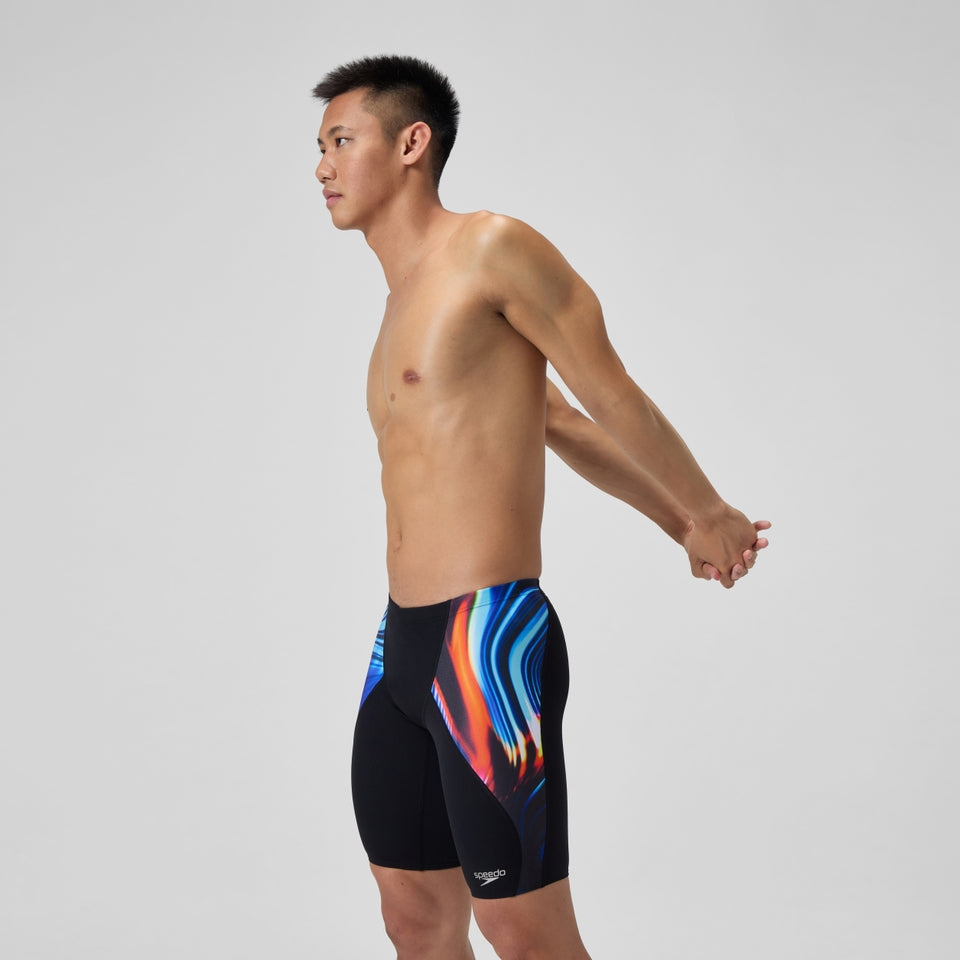 Speedo Club Training Printed V-Cut Jammer Navy/Red
