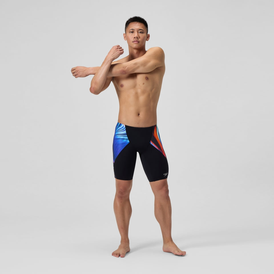 Speedo Club Training Printed V-Cut Jammer Navy/Red