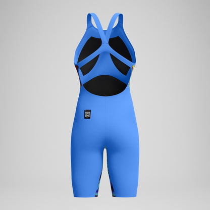Speedo Fastskin LZR Pure Valor 2.0 Openback Kneeskin Blue/Pink