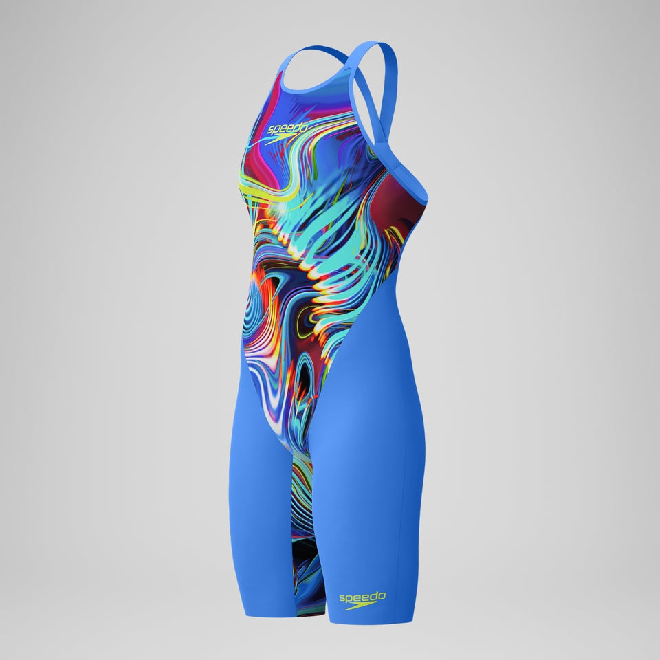 Speedo Fastskin LZR Pure Valor 2.0 Openback Kneeskin Blue/Pink