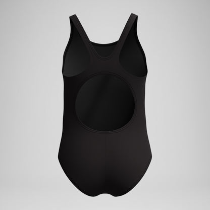 Speedo Girls' Placement Muscleback Swimsuit Black/Blue