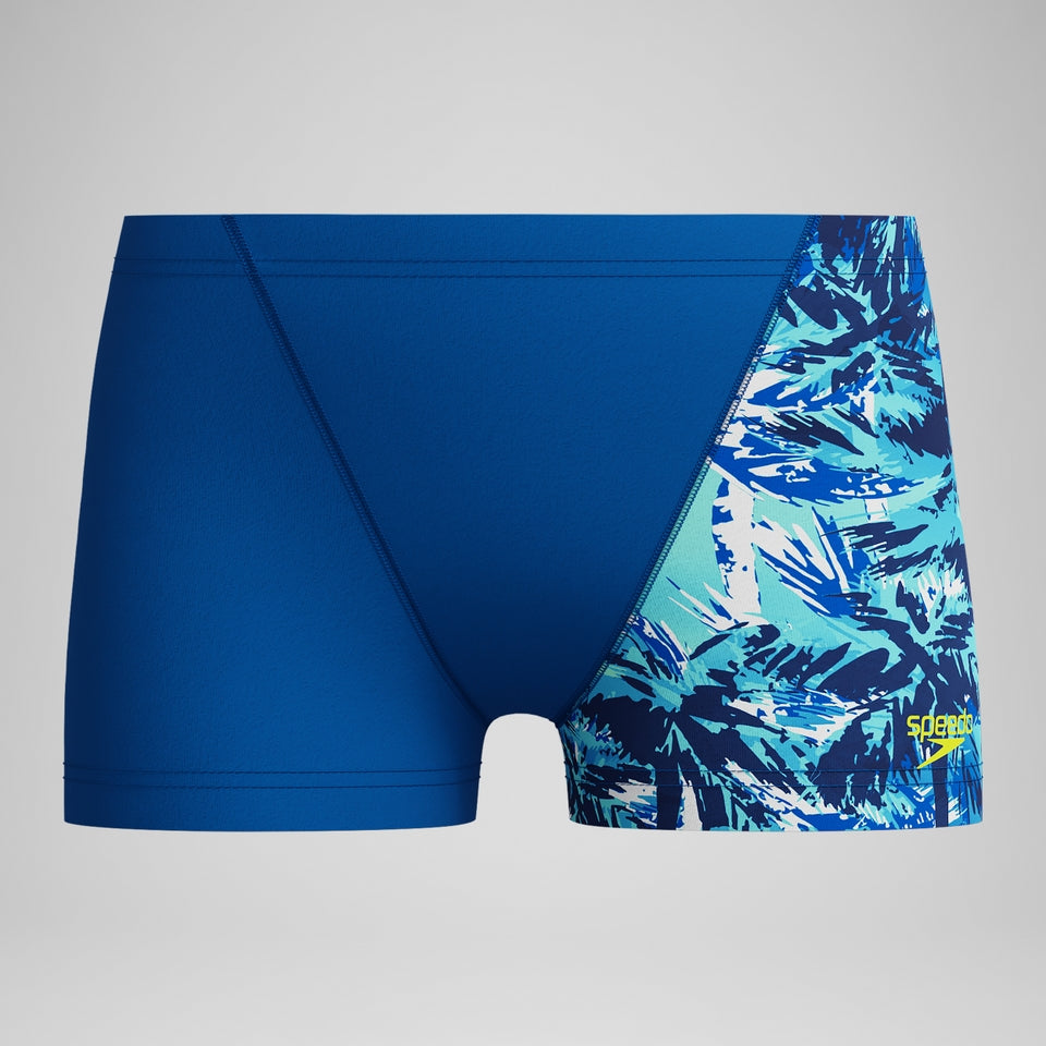 Speedo Boys' Printed V-Cut Aquashort Blue