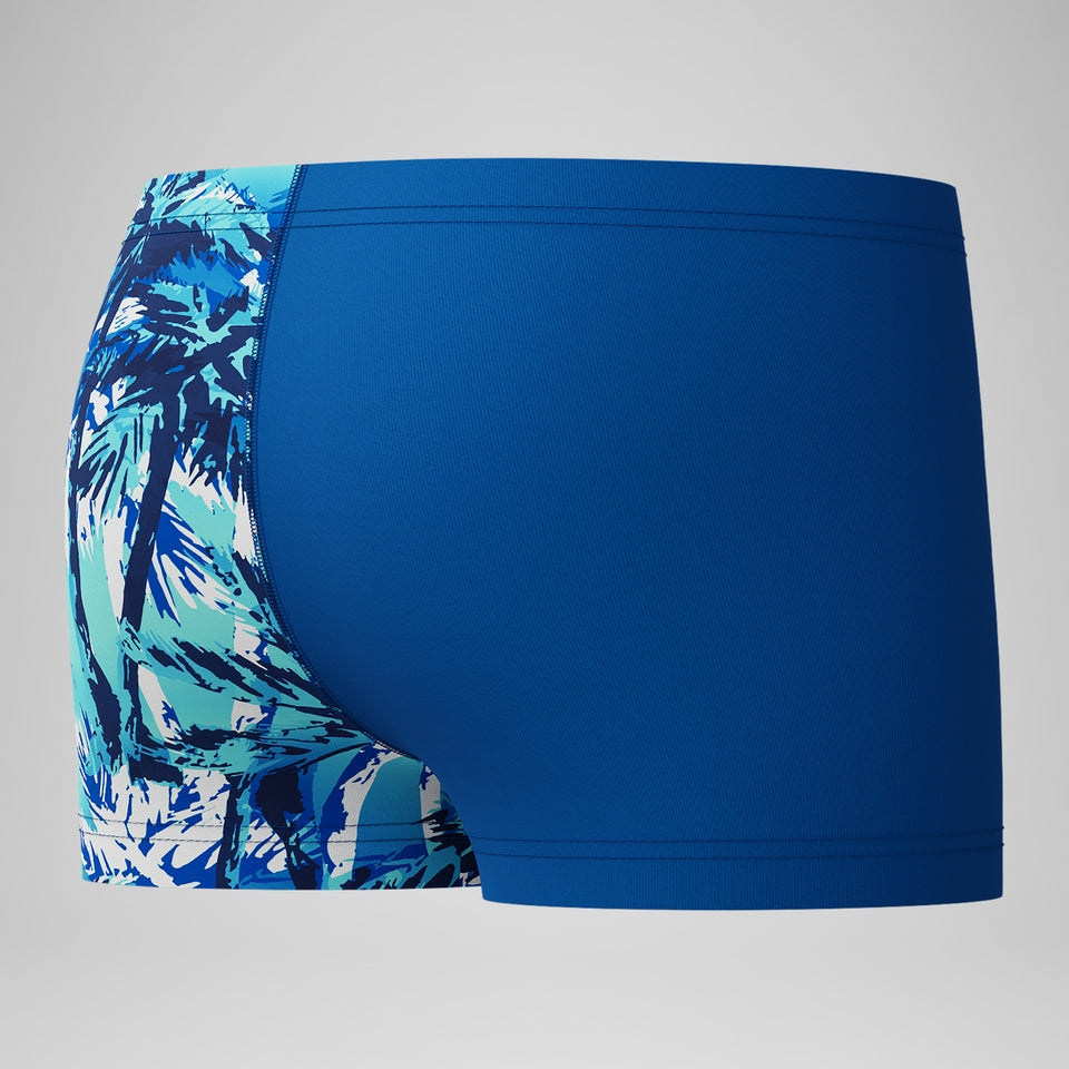 Speedo Boys' Printed V-Cut Aquashort Blue