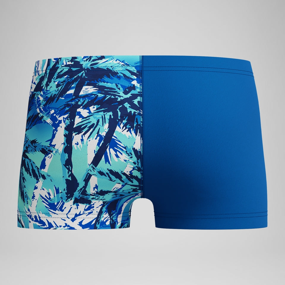 Speedo Boys' Printed V-Cut Aquashort Blue