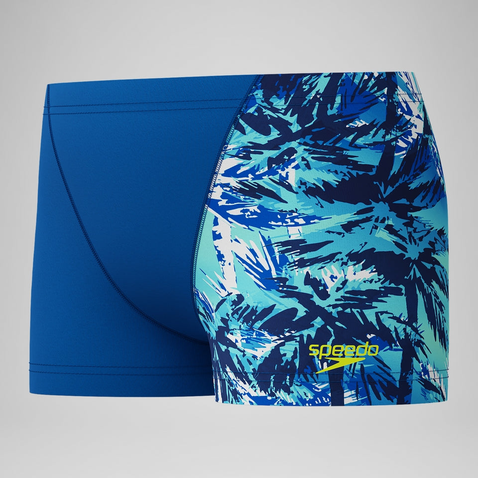 Speedo Boys' Printed V-Cut Aquashort Blue