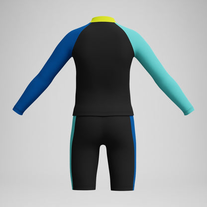 Speedo Boys' Learn to Swim Colourblock Top & Jammer Set Black