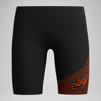 Speedo Boys' Medley Logo Jammer Black/Red