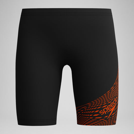 Speedo Boys' Medley Logo Jammer Black/Red