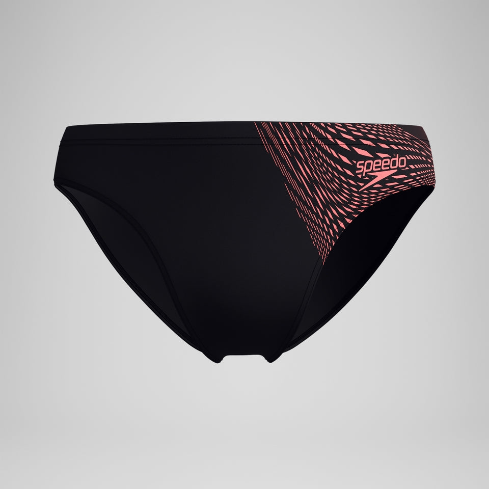 Speedo Medley Logo 7cm Brief Black/Coral