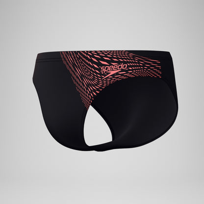 Speedo Medley Logo 7cm Brief Black/Coral