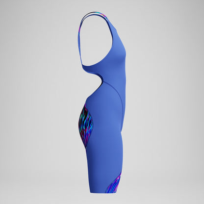 Speedo Girls' Fastskin LZR Ignite Kneeskin Blue/Pink