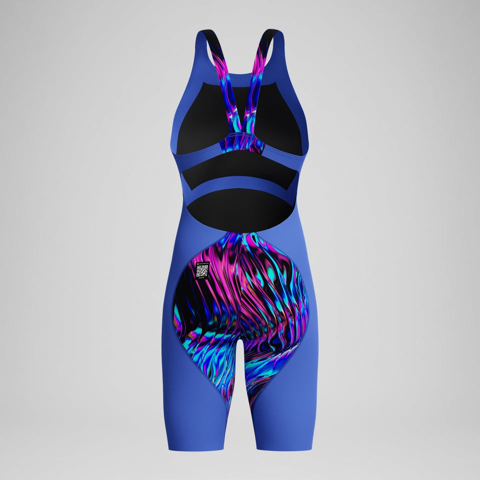 Speedo Girls' Fastskin LZR Ignite Kneeskin Blue/Pink
