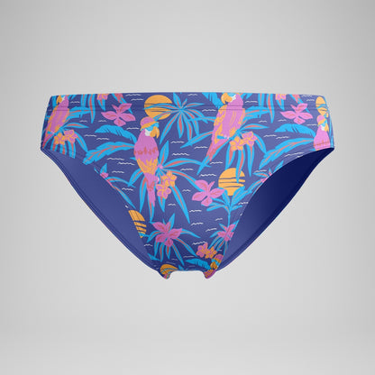 Speedo Club Training 8cm Printed Brief Navy/Pink