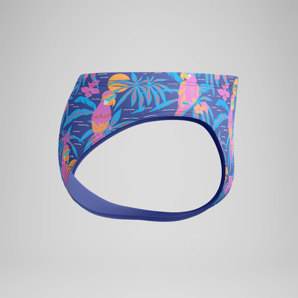 Speedo Club Training 8cm Printed Brief Navy/Pink